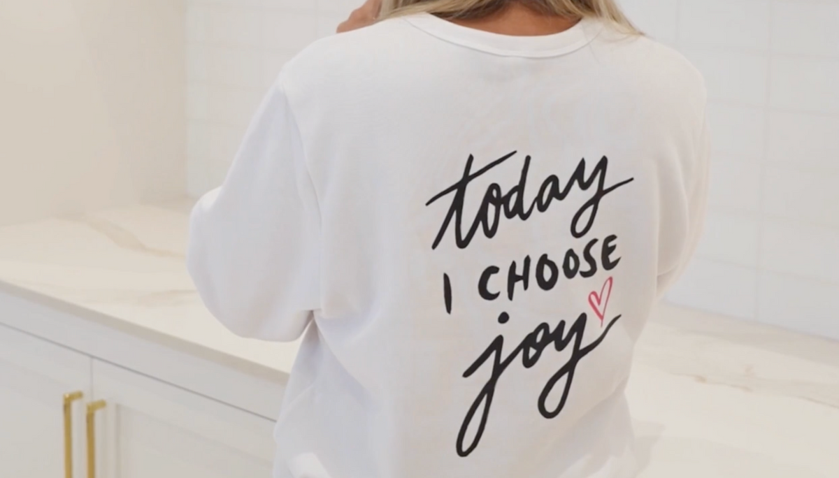 Today I Choose Joy Oversized Crew Neck Sweatshirt