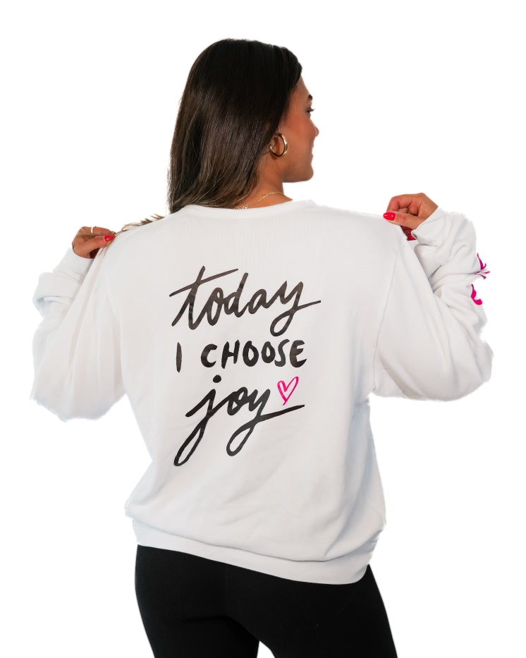 Today I Choose Joy Oversized Crew Neck Sweatshirt