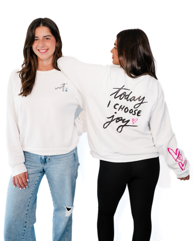 Today I Choose Joy Oversized Crew Neck Sweatshirt