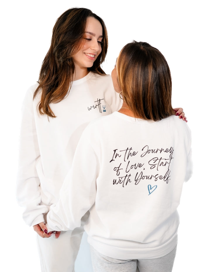 In the Journey of Love Crew Neck Oversized Sweatshirt