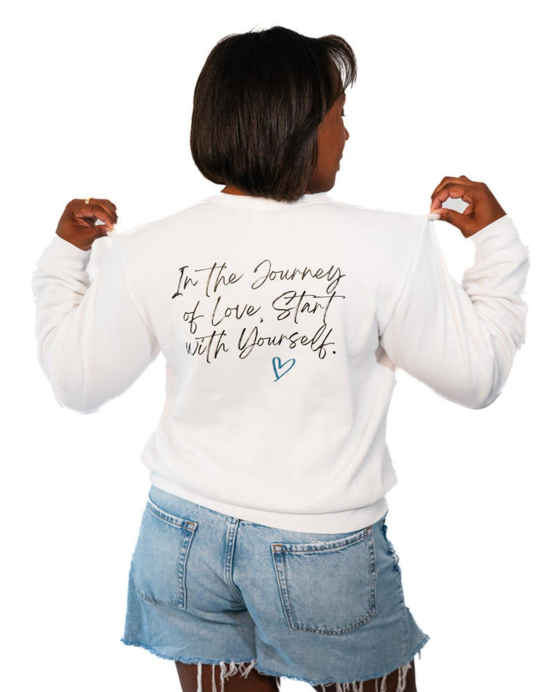 In the Journey of Love Crew Neck Oversized Sweatshirt